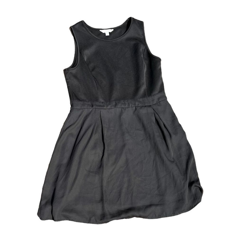 CHARMING CHARLIE Black Dress W/ Scalloped Back Size Large